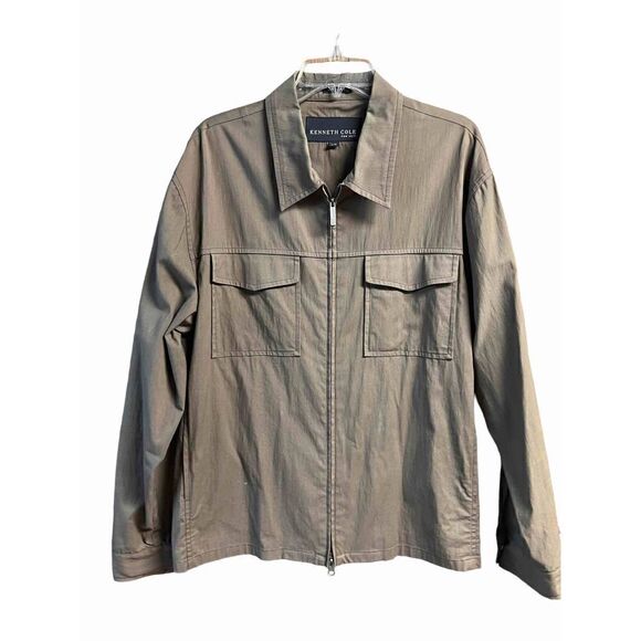 Kenneth Cole  Unisex Light Weight Zipper Jacket Sz L NWT - Picture 1 of 9
